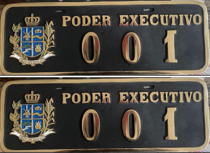 Placa de Bronze Fundido